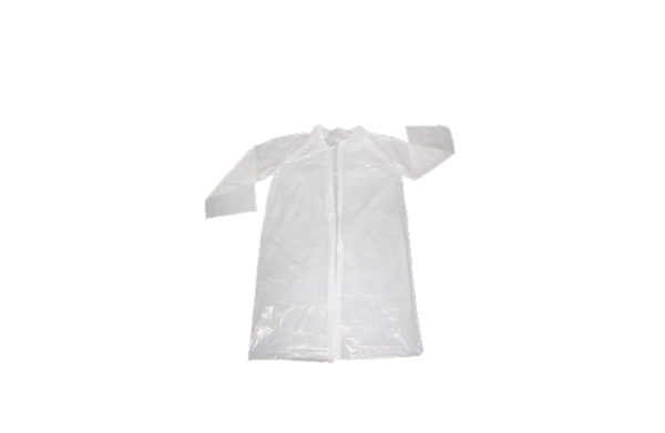 PE VISITOR COAT WITH COLLAR WHITE