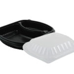 BLACK MICROWAVE CONTAINER (2 COMP)(04637)
