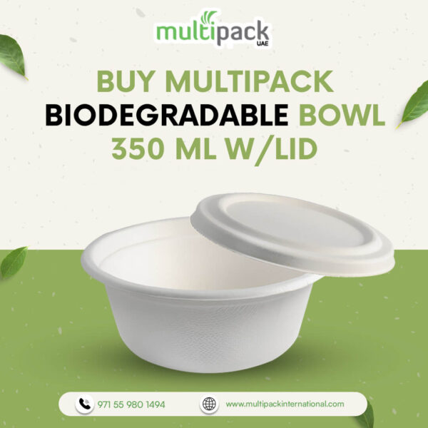 BIODEGRADABLE BOWL 500 ML W LID