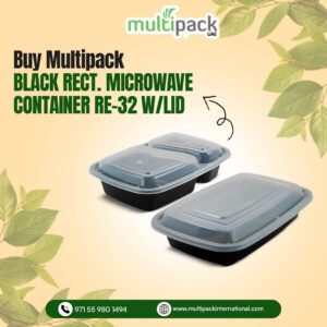 BUY BLACK RECT. MICROWAVE CONTAINER RE-32 W/LID