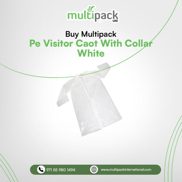 BUY PE VISITOR COAT WITH COLLAR WHITE