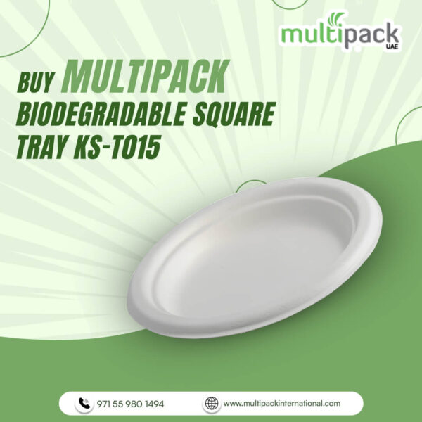 Compostable BIODEGRADABLE SQUARE TRAY KS-T015