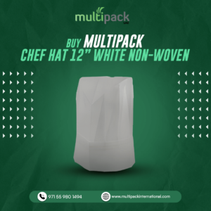 Disposable CHEF HAT 12” WHITE NON-WOVEN