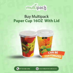 Disposable PAPER CUP 16OZ WITH LID