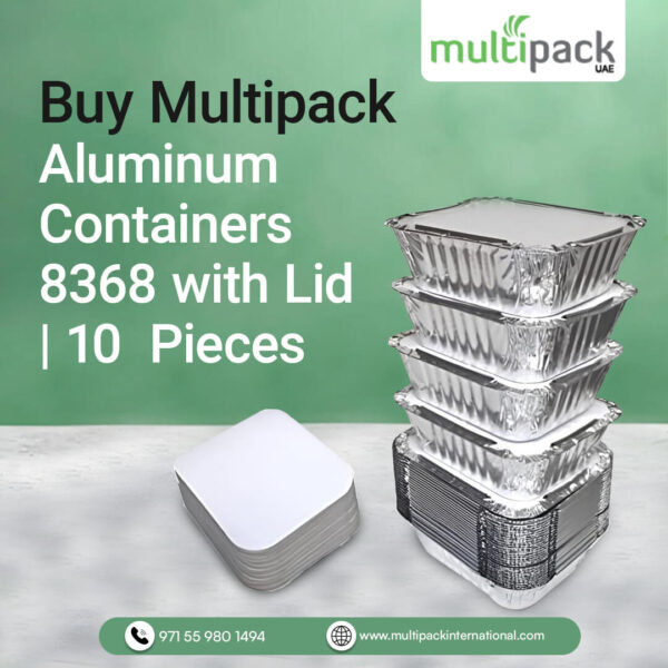 Multipack Aluminum Containers 8368 with Lid