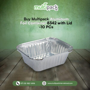 Multipack Aluminum Foil Container 8342 with Lid-10 PCs