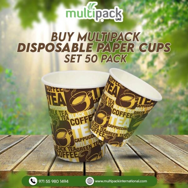 Disposable Paper Cups Set 50 Pack