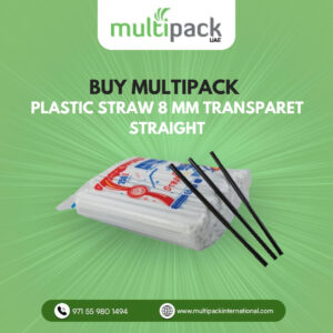 Buy Plastic Straw 8mm Transparent Straight