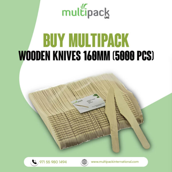 Multi Pack wooden knives 160mm (5000 pcs)