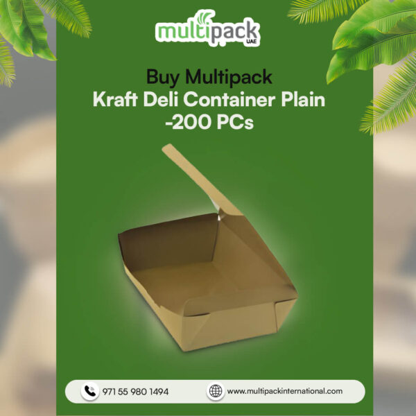 Multipack Kraft Deli Container Plain-200 PCs