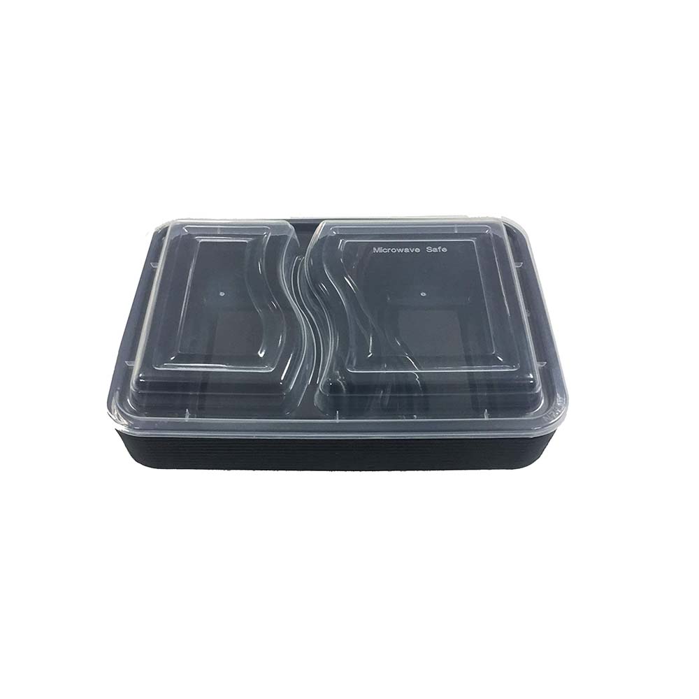 Round 500ml Black Plastic Disposable Food Container, For Restaurant And  Hotel