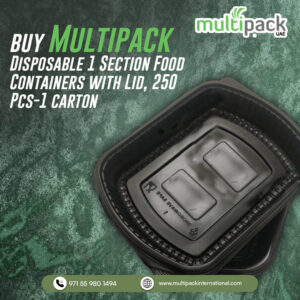 Disposable 1 Section Food Containers with Lid